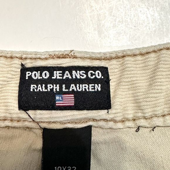 Polo Jeans Co. Ralph Lauren Womens Size 10 X 32 Beige Tan Corduroy Pants - Picture 5 of 15